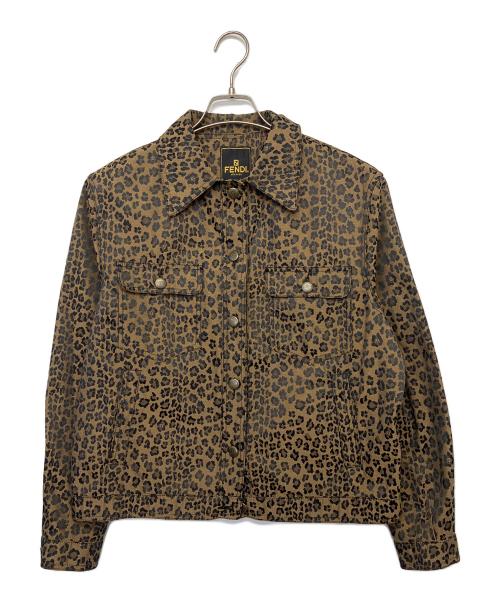 中古・古着通販】FENDI (フェンディ) レオパード柄ジャケット ブラウン