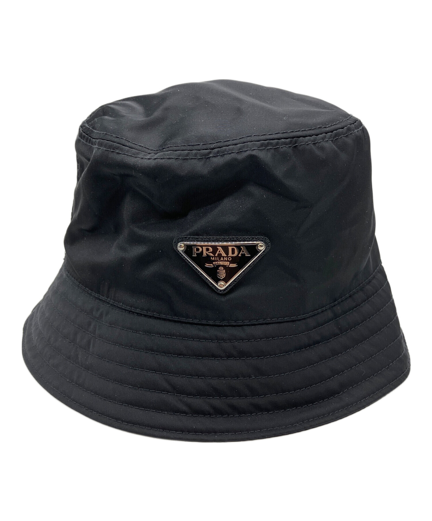 新品未使用　PRADA RE-NYLON バケットハット　希少サイズ 中古・古着通販】PRADA (プラダ) Re-Nylonバケットハット ブラック