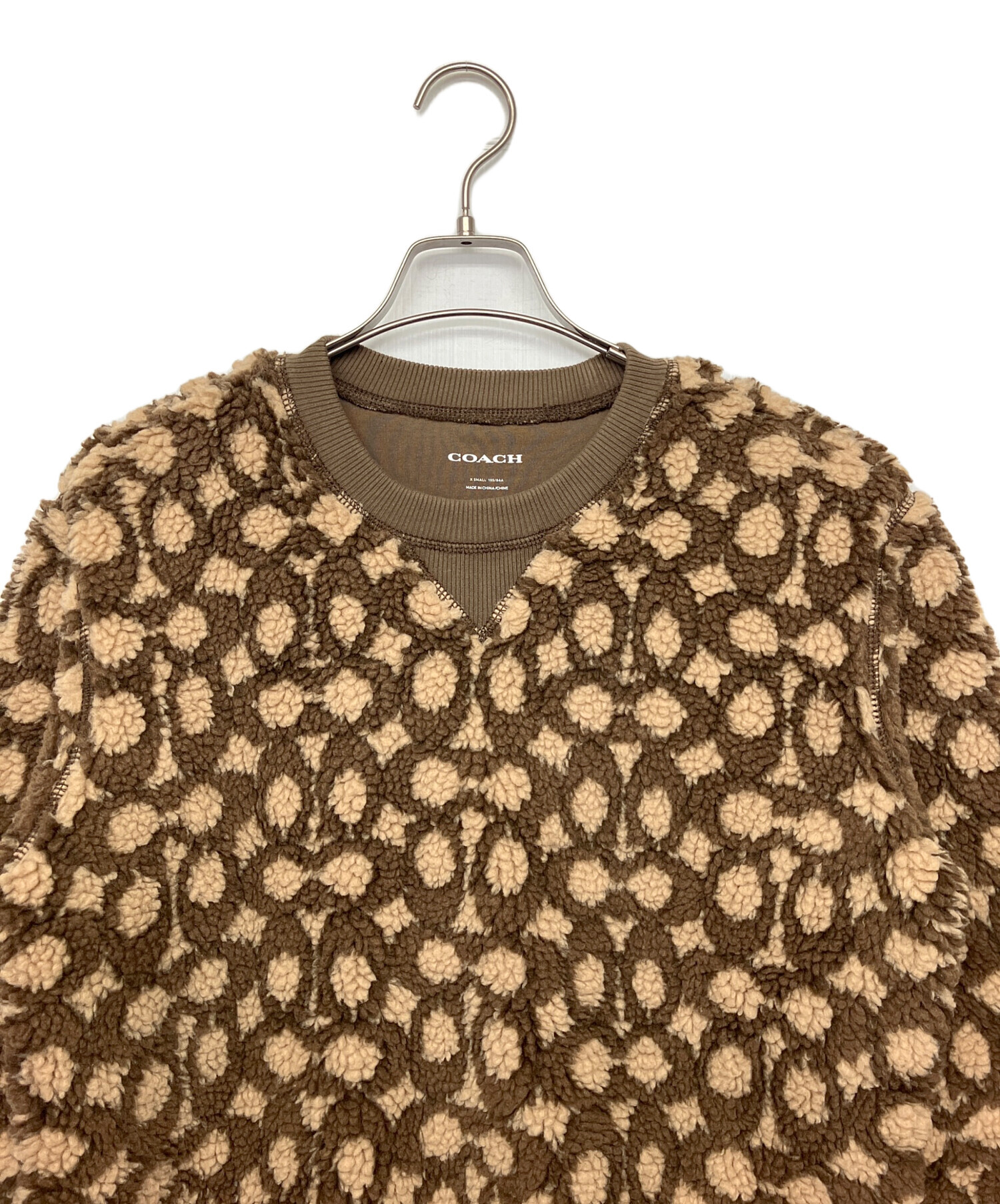 中古・古着通販】COACH (コーチ) ボアスウェット ブラウン サイズ:XS 