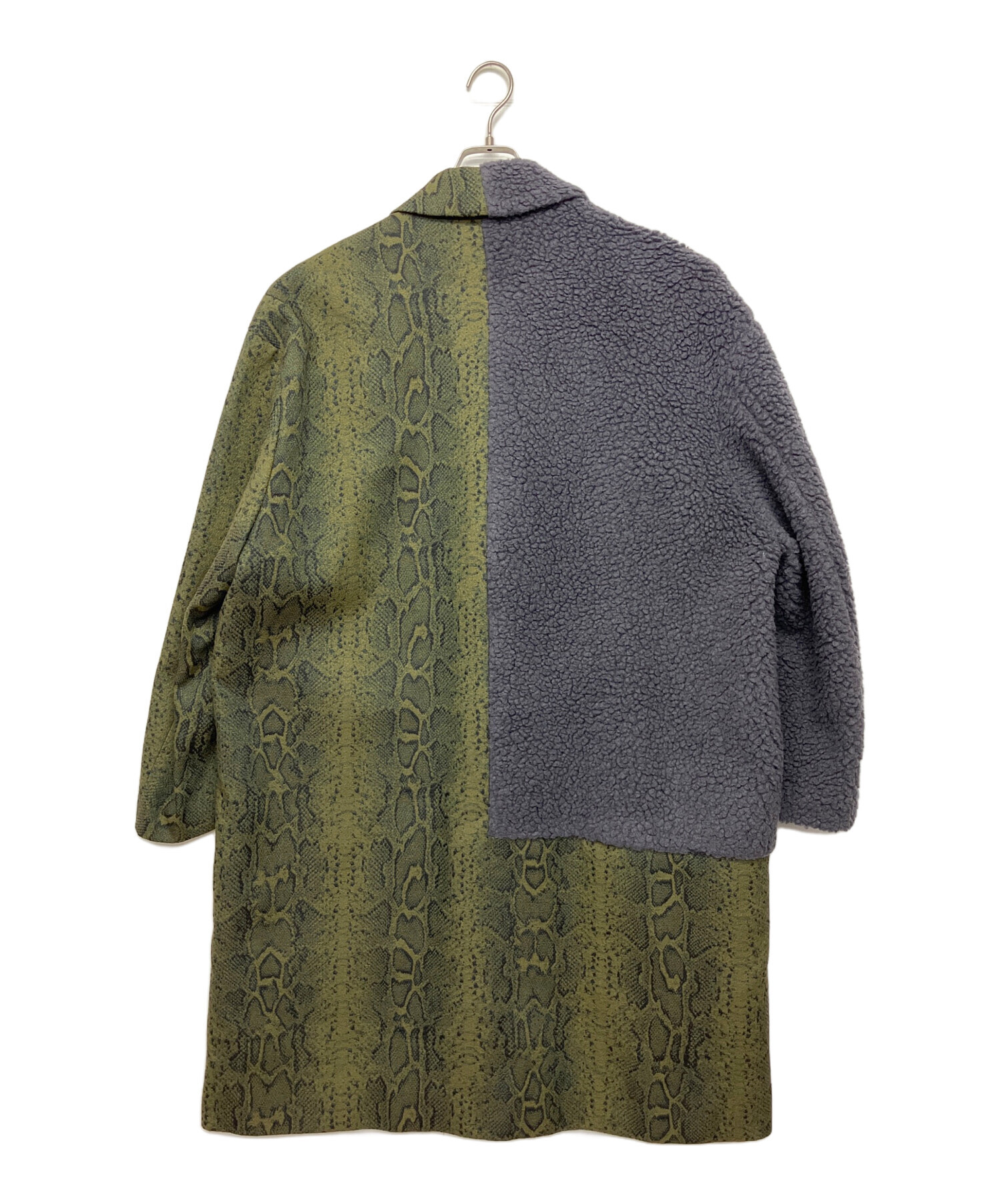 ミスタージェントルマン チェスターコート カーキ Mサイズ 中古・古着通販】MR.GENTLEMAN (ミスタージェントルマン) ドッキング