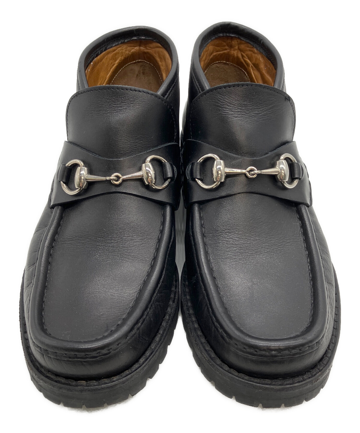 【未使用級】GUCCI グッチ ビット シューズ 35 ブラック 中古・古着通販】GUCCI (グッチ) ビットブーツ ブラック サイズ:不明