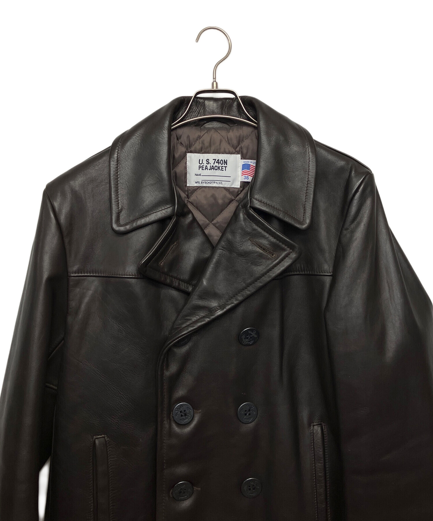 中古・古着通販】Schott (ショット) US 740N PEA JACKET ブラウン