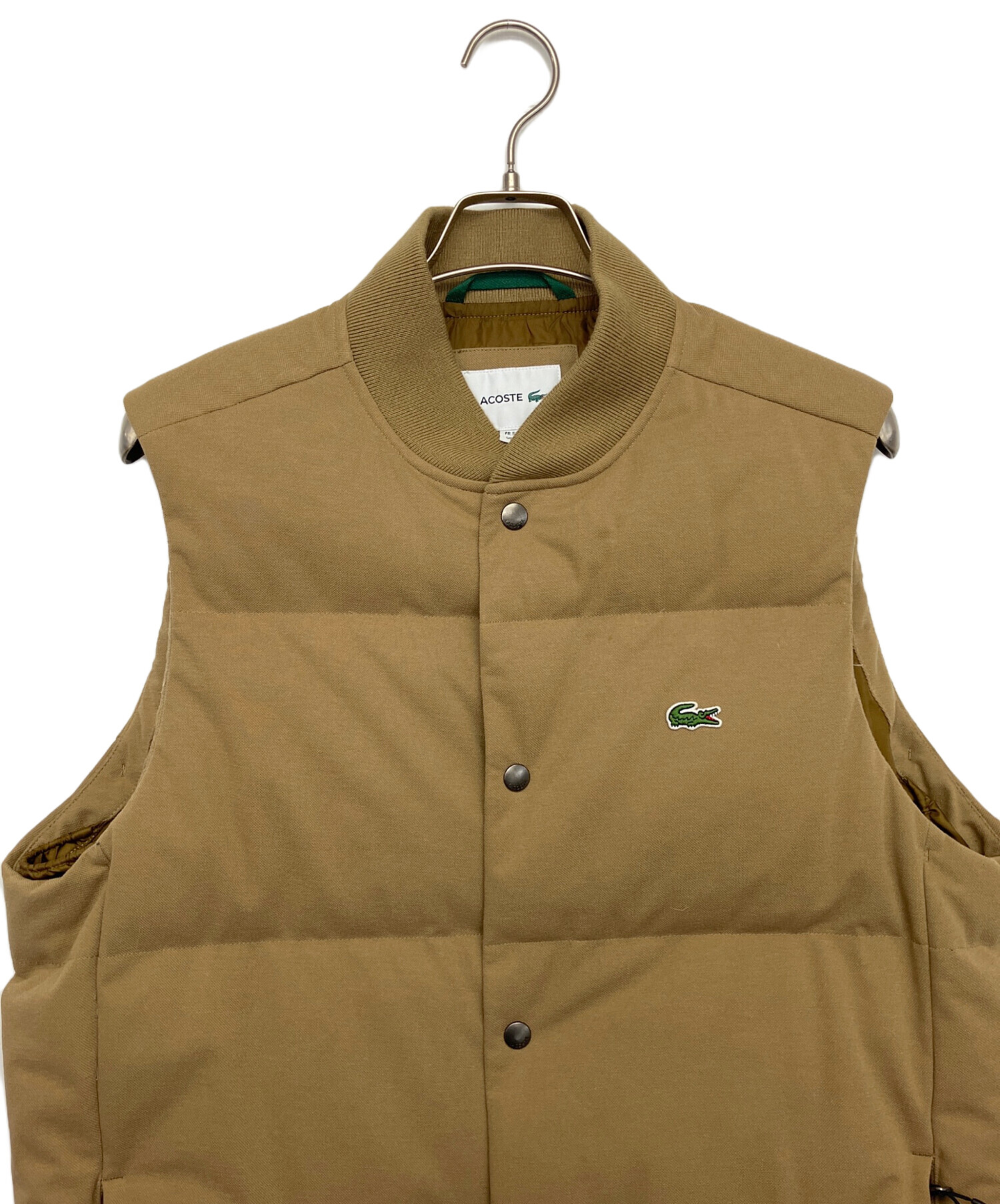 1回のみ着用【人気カラー】完売モデル LACOSTE ダウンベスト 中古・古着通販】LACOSTE (ラコステ) ピケダウンベスト ベージュ
