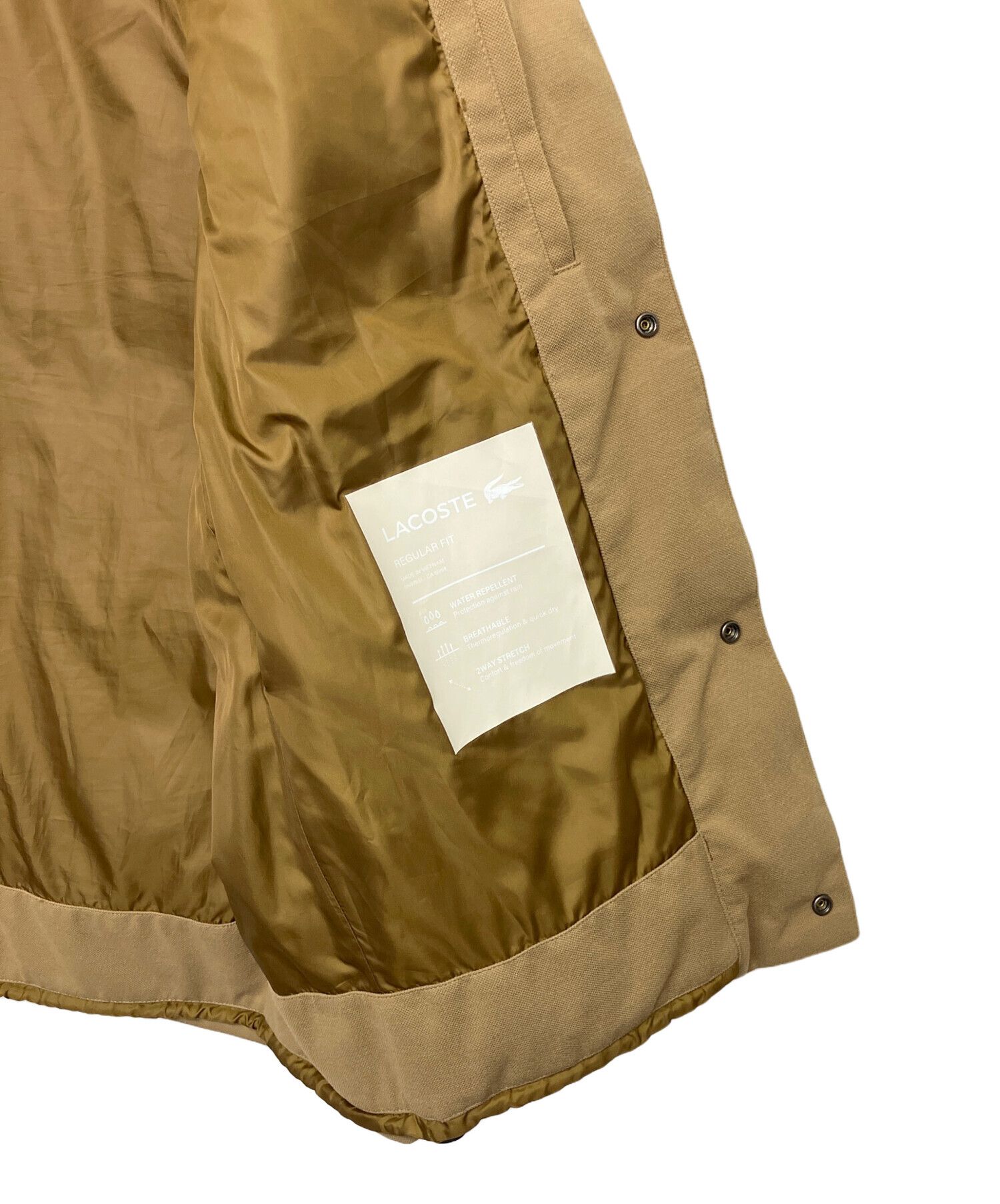 LACOSTE ダウンベスト サイズ36 ベージュ 中古・古着通販】LACOSTE (ラコステ) ピケダウンベスト ベージュ