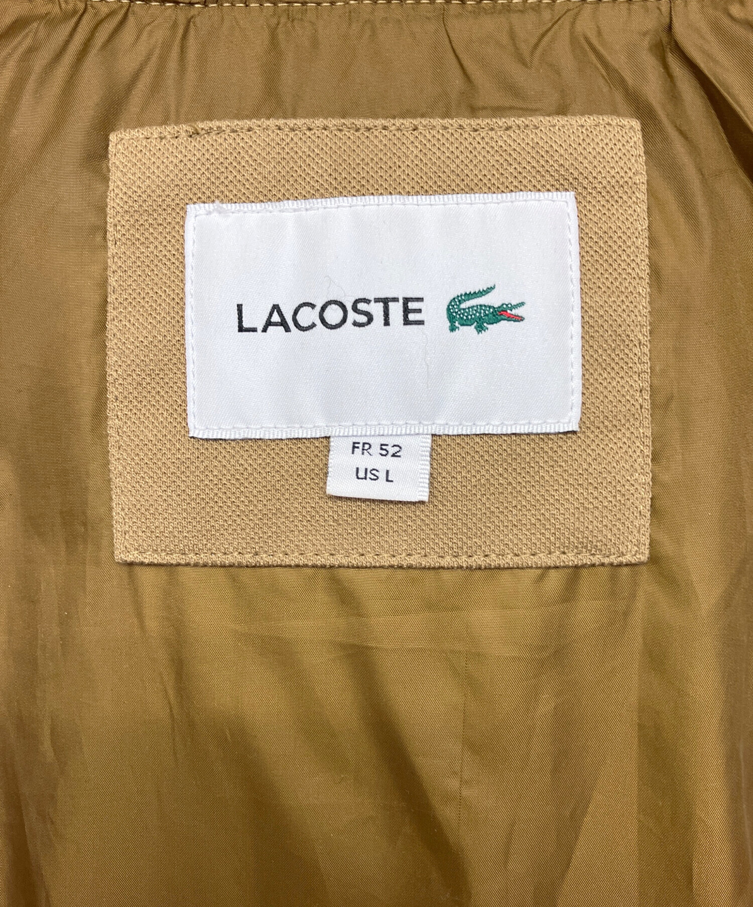中古・古着通販】LACOSTE (ラコステ) ピケダウンベスト ベージュ
