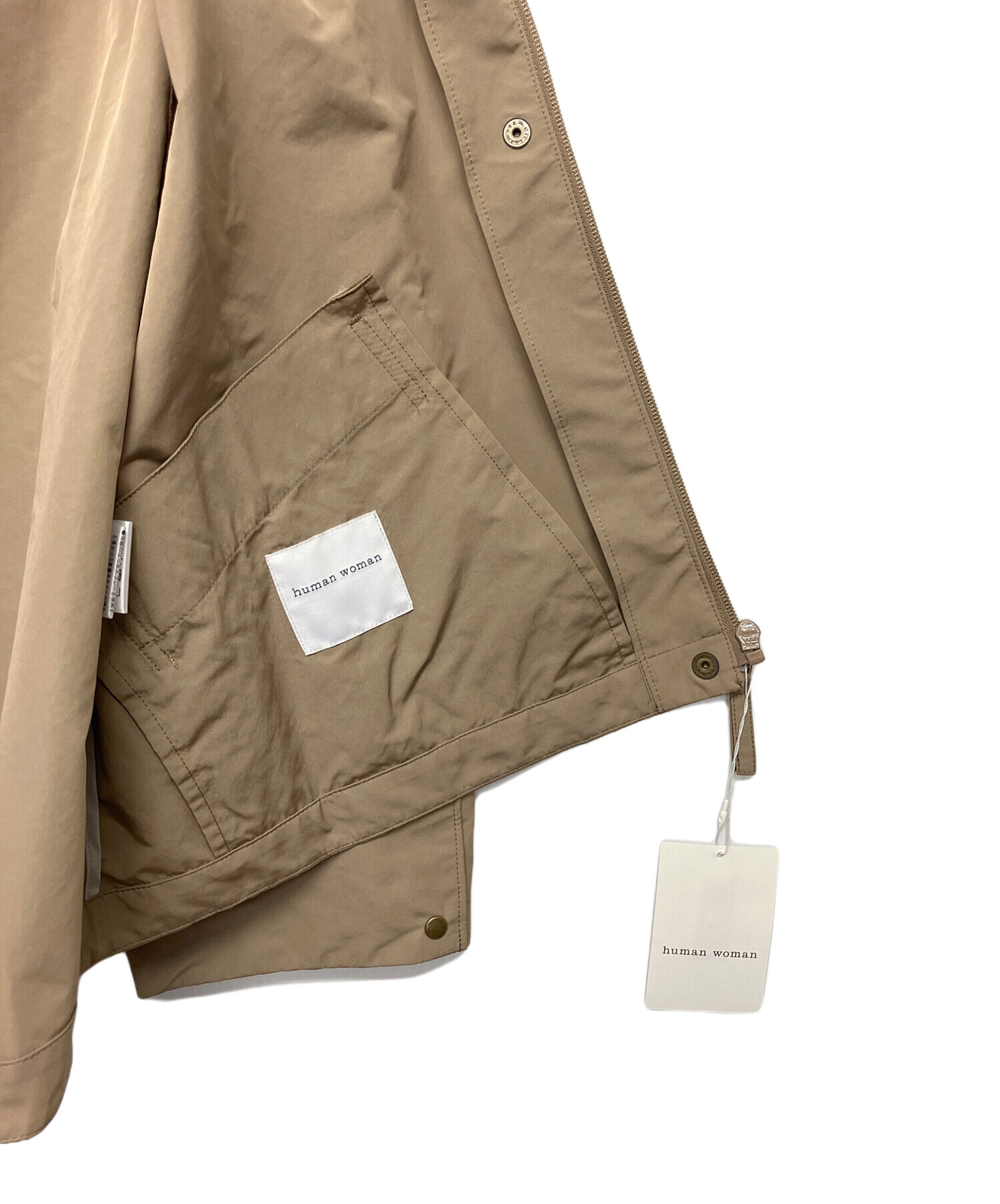 中古・古着通販】HUMAN WOMAN (ヒューマンウーマン) タフタノーカラー