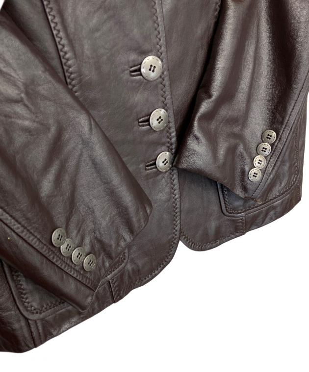 中古・古着通販】BALMAIN (バルマン) ラムレザージャケット ブラウン