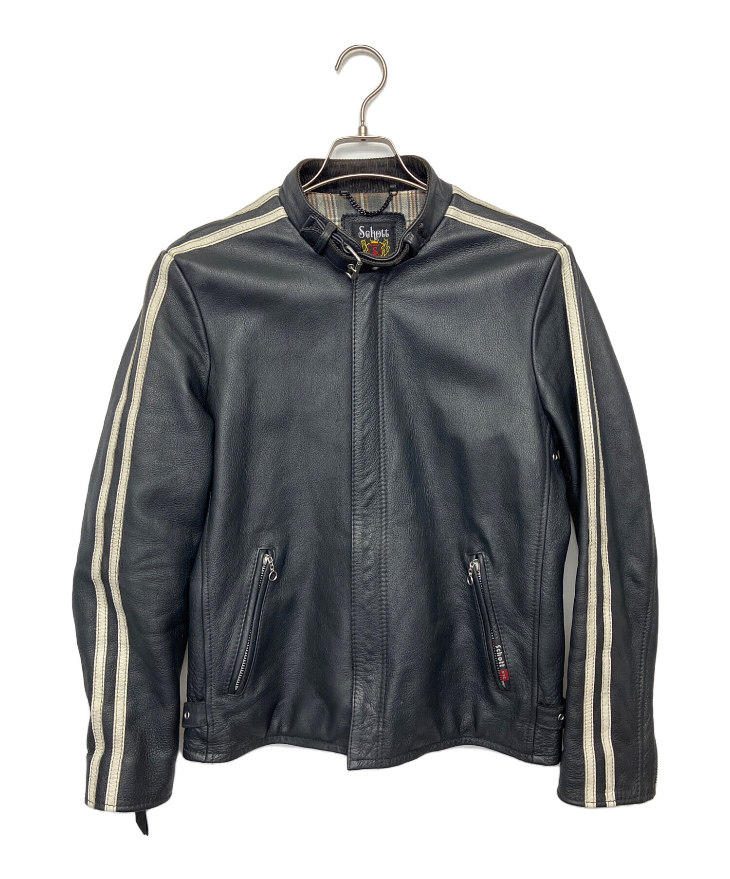 中古・古着通販】Schott (ショット) レザージャケット ブラック サイズ 