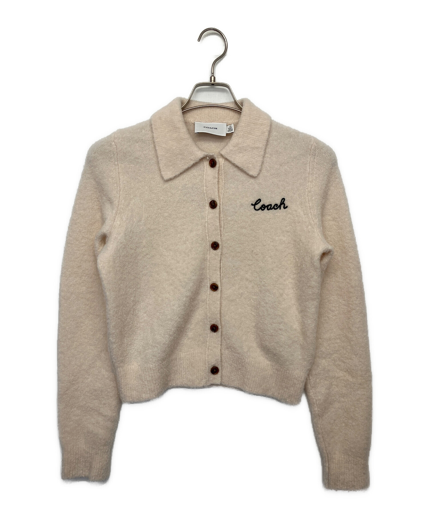中古・古着通販】COACH (コーチ) 厚手カーディガン ベージュ サイズ:XS 