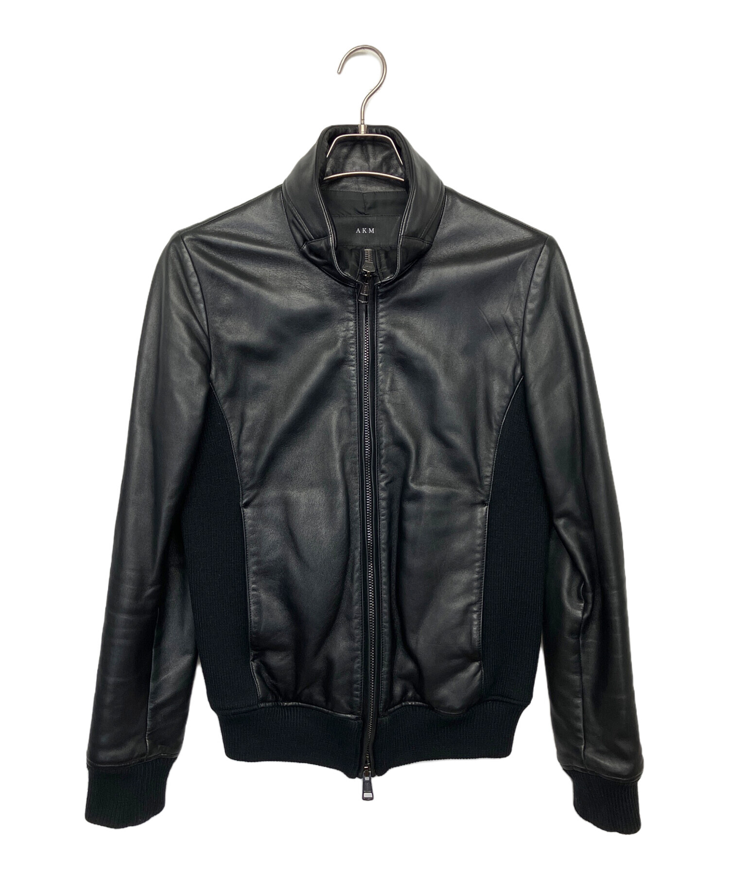中古・古着通販】AKM (エーケーエム) レザージャケット ブラック