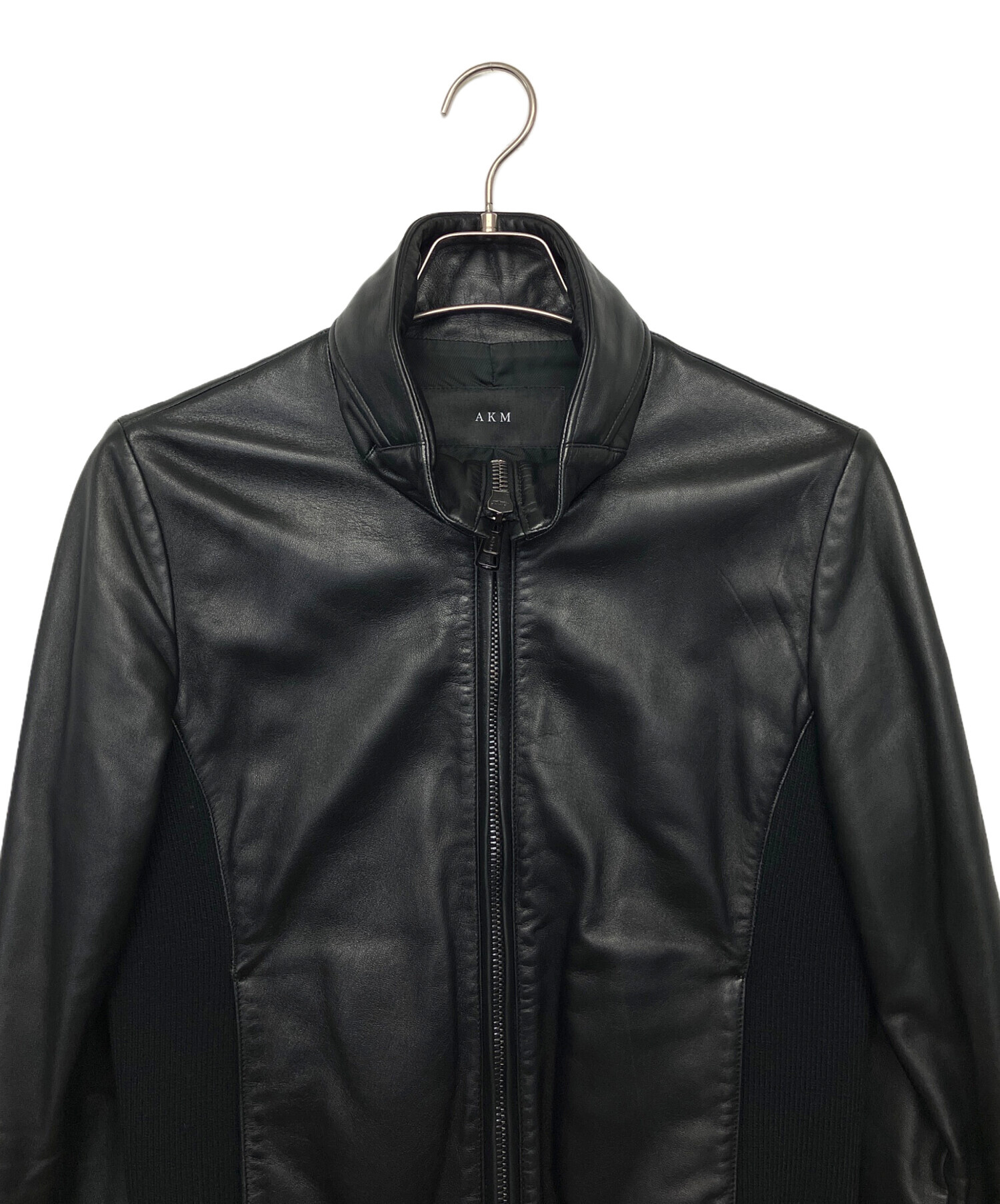 中古・古着通販】AKM (エーケーエム) レザージャケット ブラック