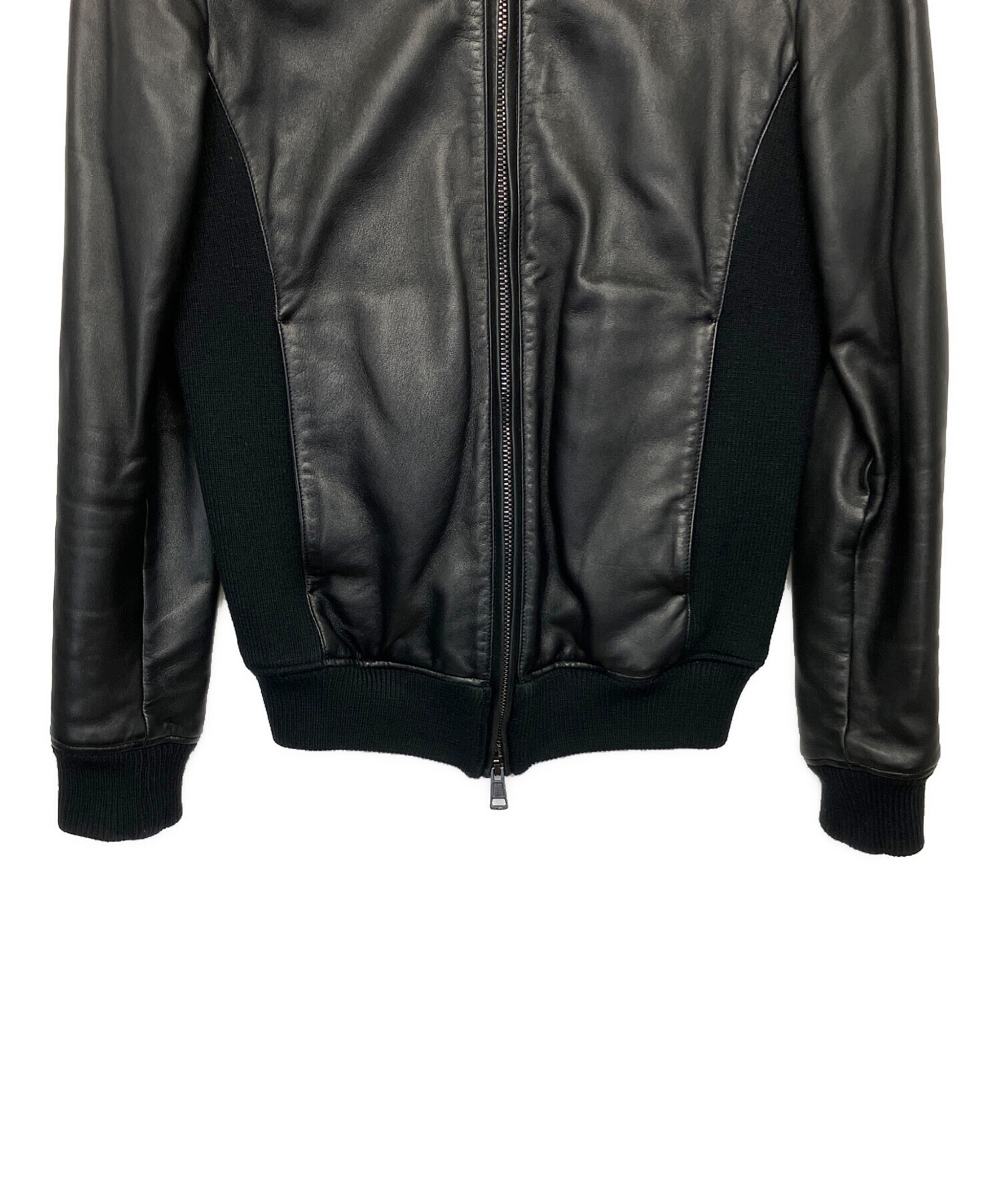 中古・古着通販】AKM (エーケーエム) レザージャケット ブラック