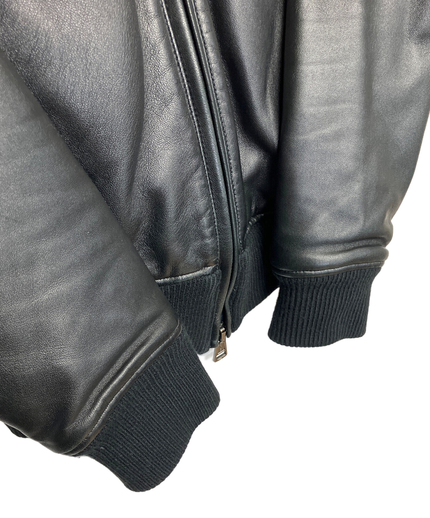 中古・古着通販】AKM (エーケーエム) レザージャケット ブラック