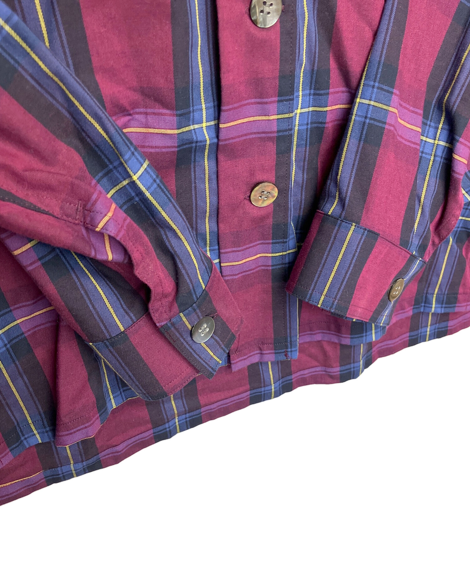 中古・古着通販】FACETASM (ファセッタズム) ZIPPED CHECK SHIRT 長袖