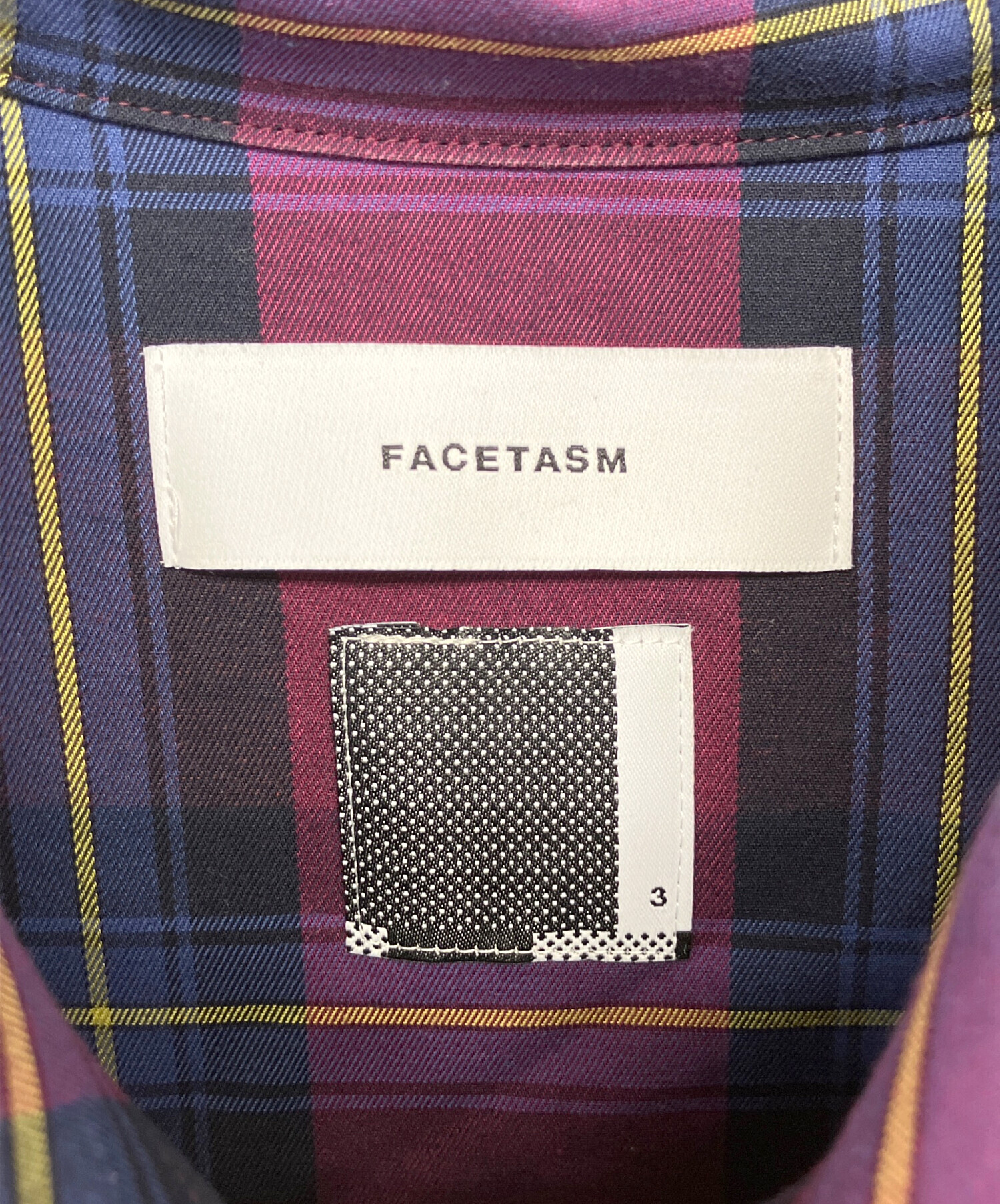 中古・古着通販】FACETASM (ファセッタズム) ZIPPED CHECK SHIRT 長袖