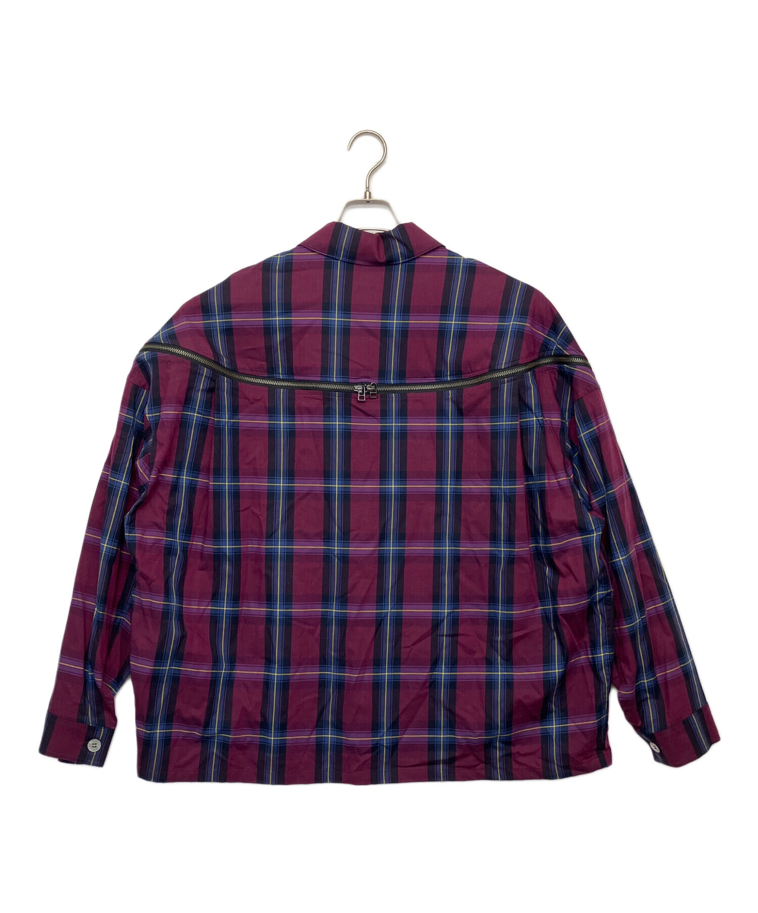 中古・古着通販】FACETASM (ファセッタズム) ZIPPED CHECK SHIRT 長袖