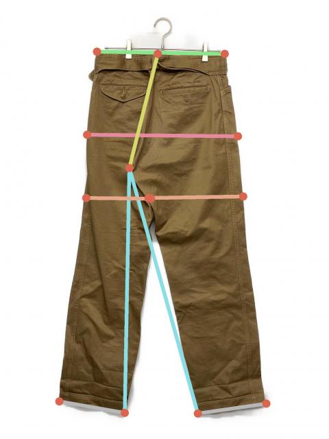 中古・古着通販】COMOLI (コモリ) ベルテッドチノパンツ オリーブ