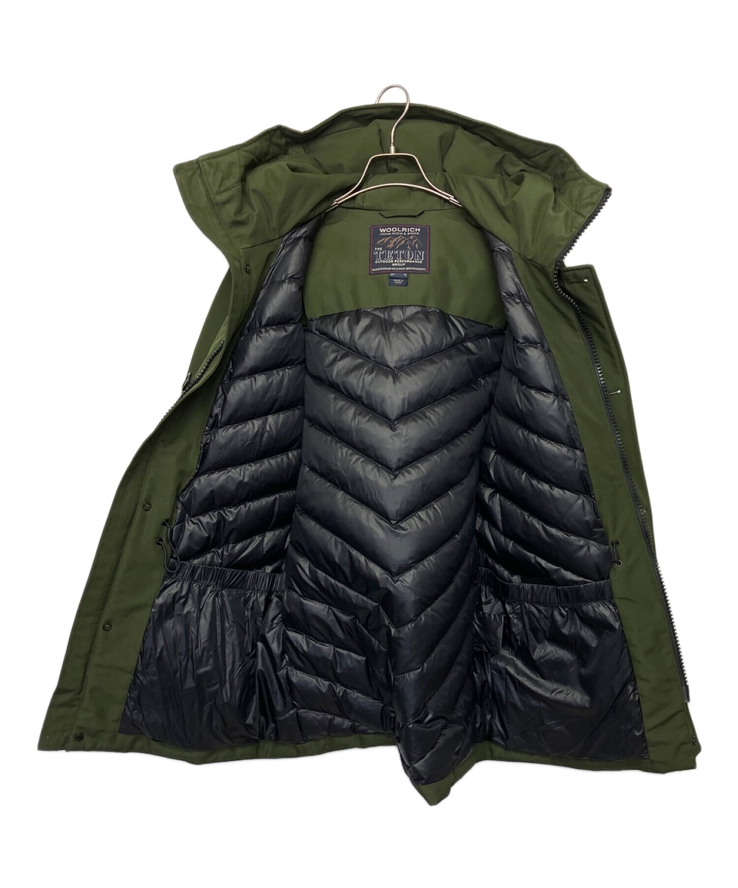 WOOLRICH ダウンジャケット XS オリーブ 中古・古着通販】WOOLRICH (ウールリッチ) ダウンジャケット TETON