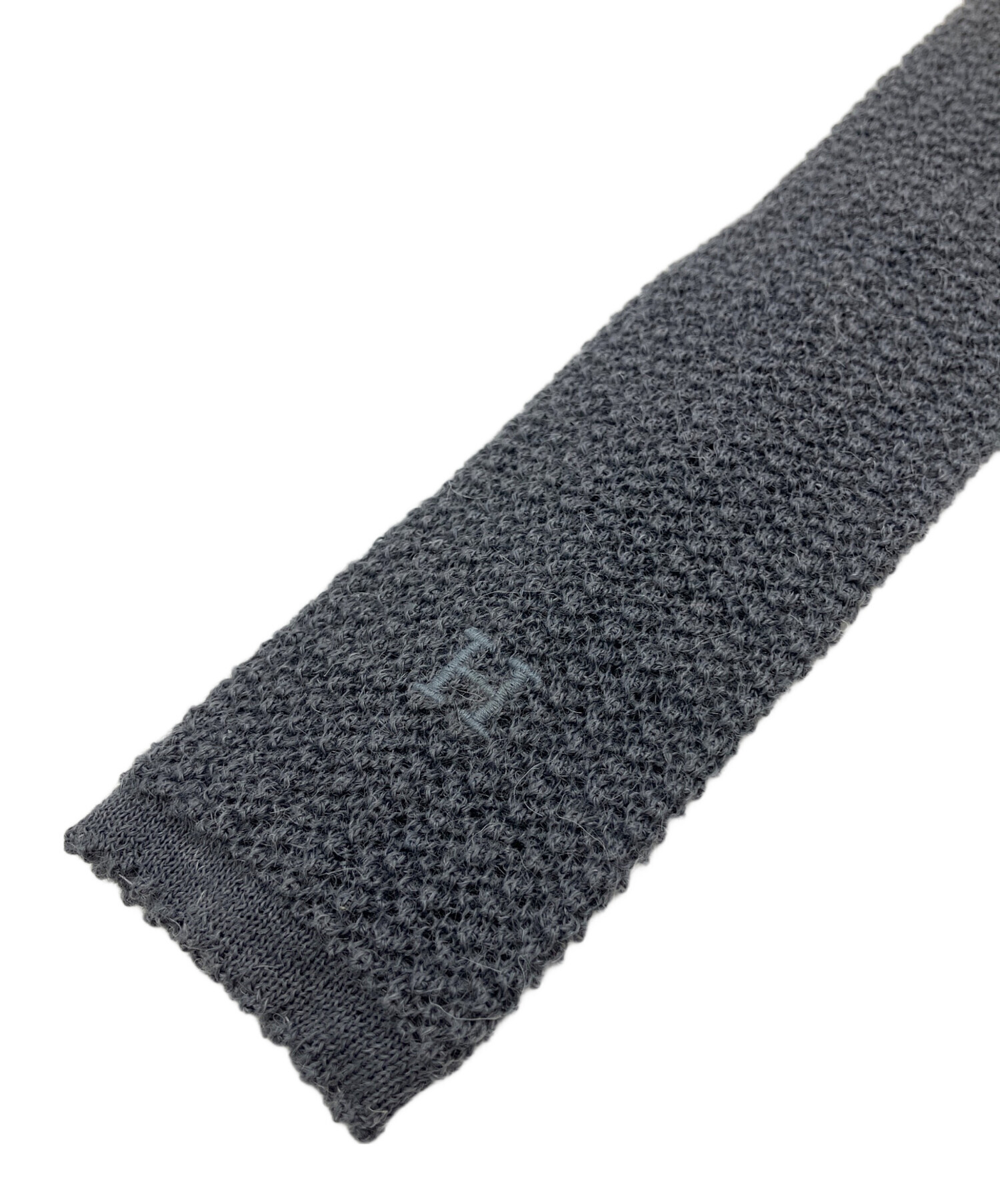 中古・古着通販】HERMES (エルメス) ニットネクタイ グレー サイズ