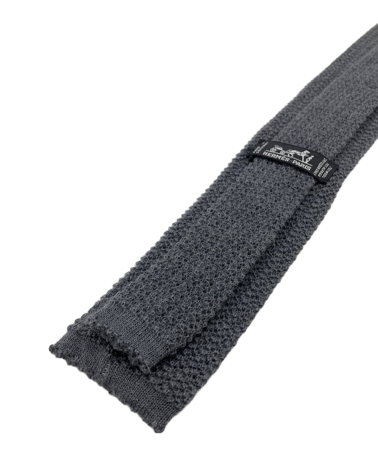 中古・古着通販】HERMES (エルメス) ニットネクタイ グレー サイズ