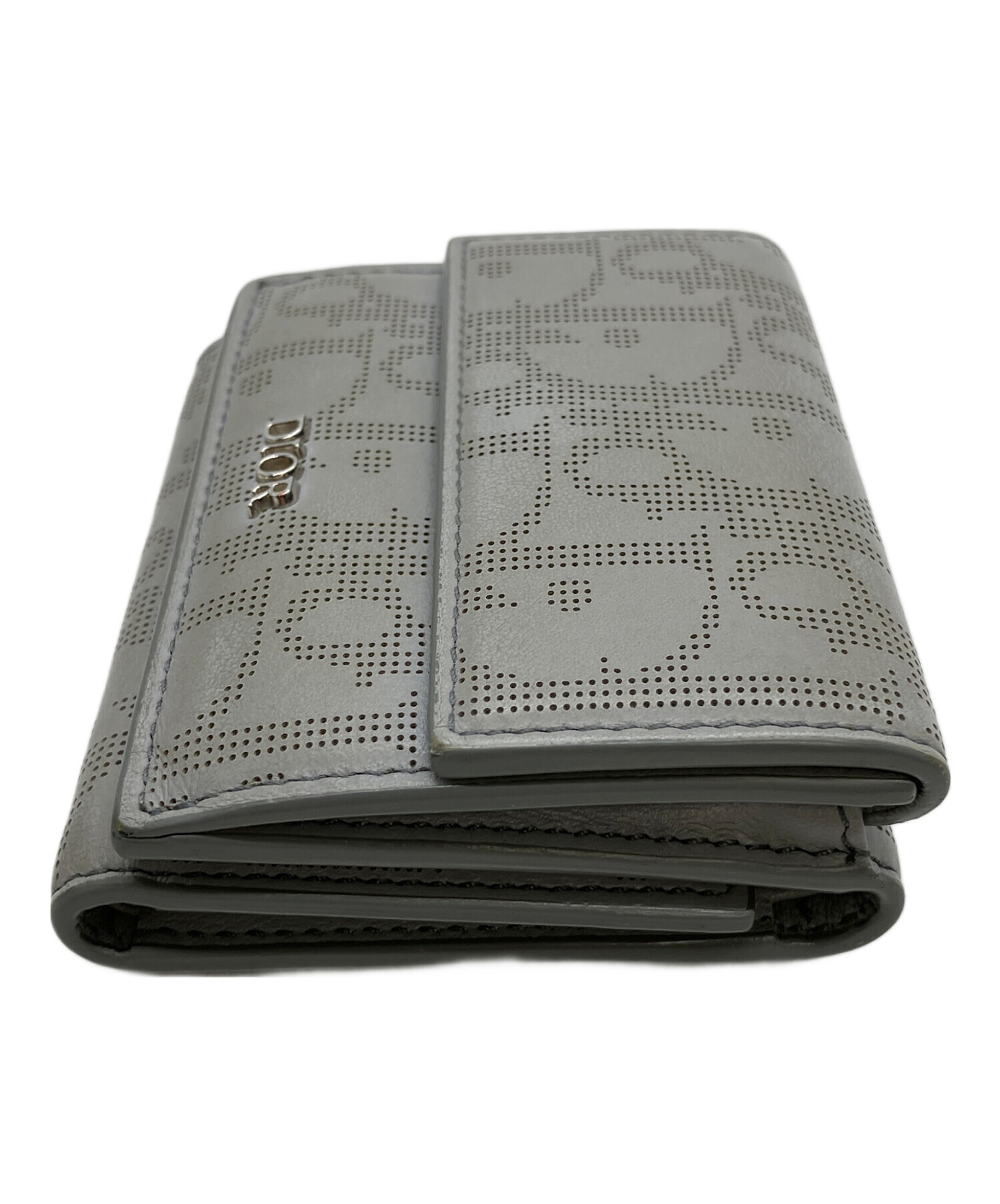 Dior クリスチャンディオール 2つ折り財布　グレー 中古・古着通販】Christian Dior (クリスチャン ディオール) 3つ折り