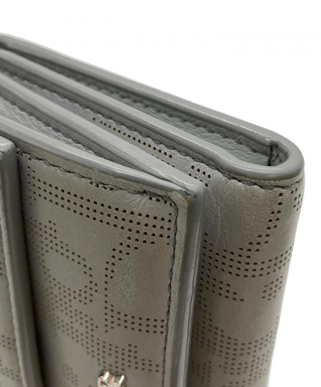 Dior ロゴ入り三つ折り財布 グレー 中古・古着通販】Christian Dior (クリスチャン ディオール) 3つ折り