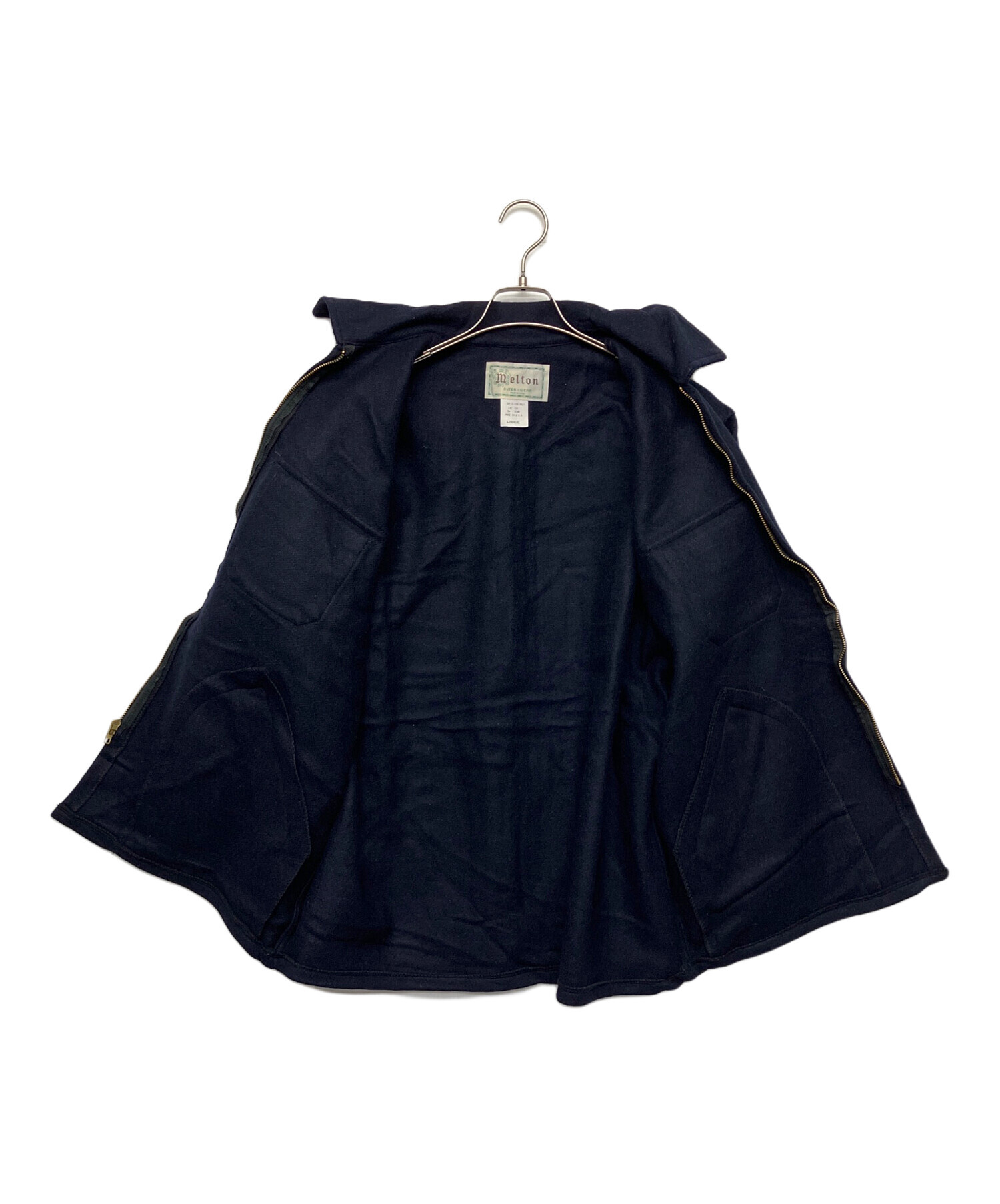 中古・古着通販】MELTON (メルトン) ジップアップジャケット ネイビー