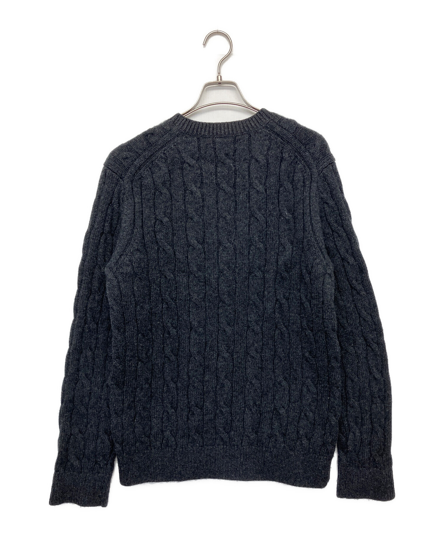 中古・古着通販】theory (セオリー) カシミヤ混ケーブルニット グレー