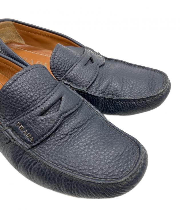 値下げ　PRADA ネイビー モカシン　ドライビングシューズ 値下げ PRADA ネイビー モカシン ドライビングシューズ