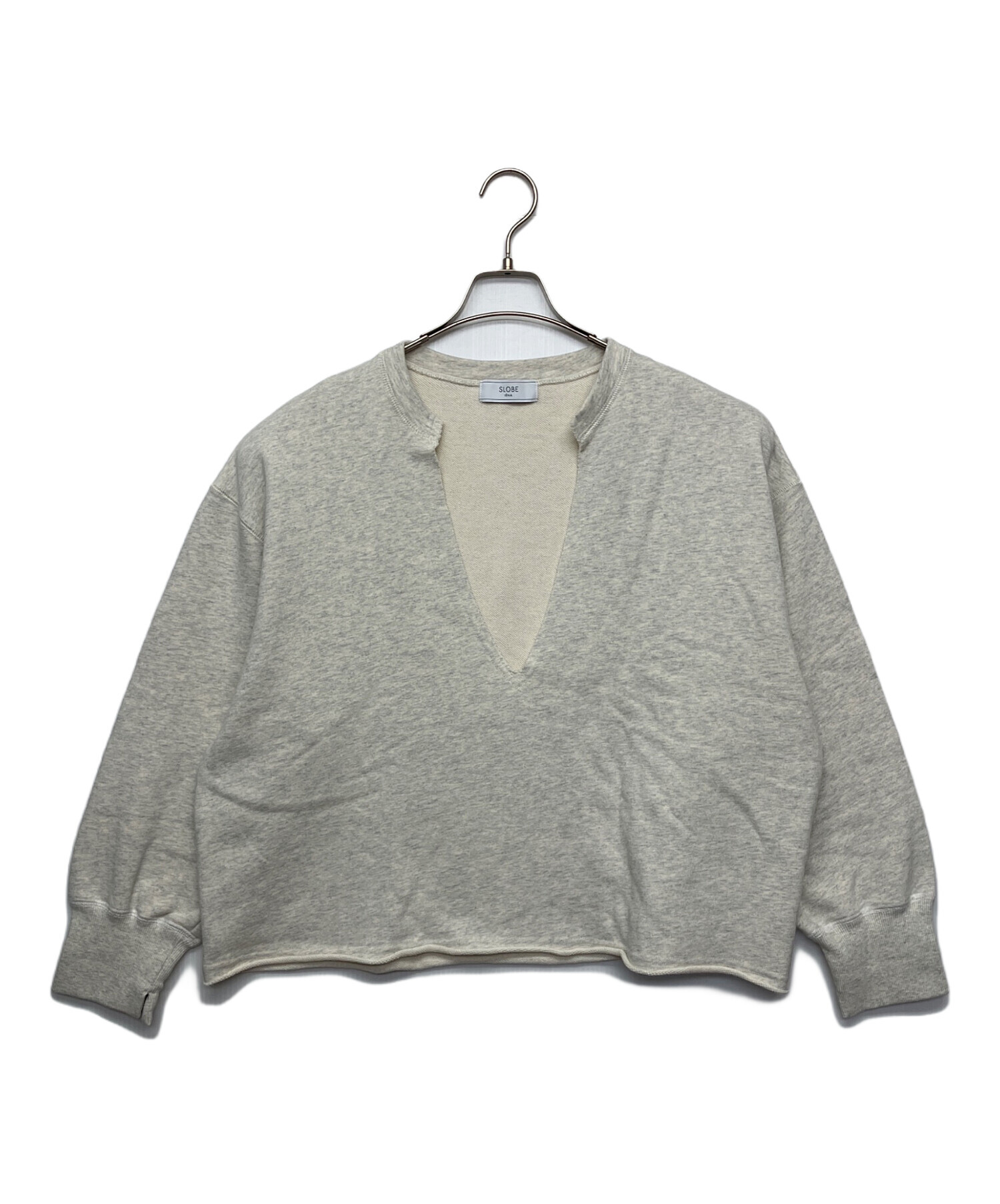 スローブイエナ　Vネックスウェットプルオーバー 中古・古着通販】SLOBE IENA (スローブ イエナ) Vネックスウェットプル