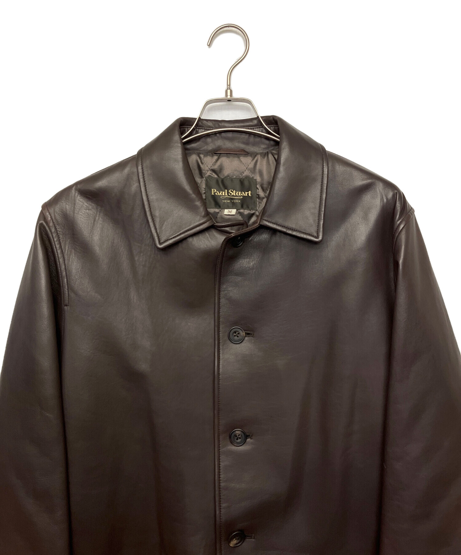 中古・古着通販】Paul Stuart (ポールスチュアート) レザーコート