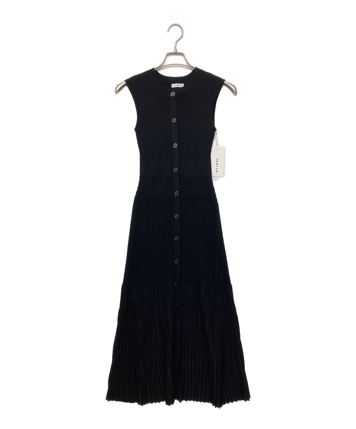 【新品未使用】  ブラックノースリーブワンピース タグ付き TOKYO BASIC ノースリーブワンピース ロング 40代 50代 夏 接触冷感 強