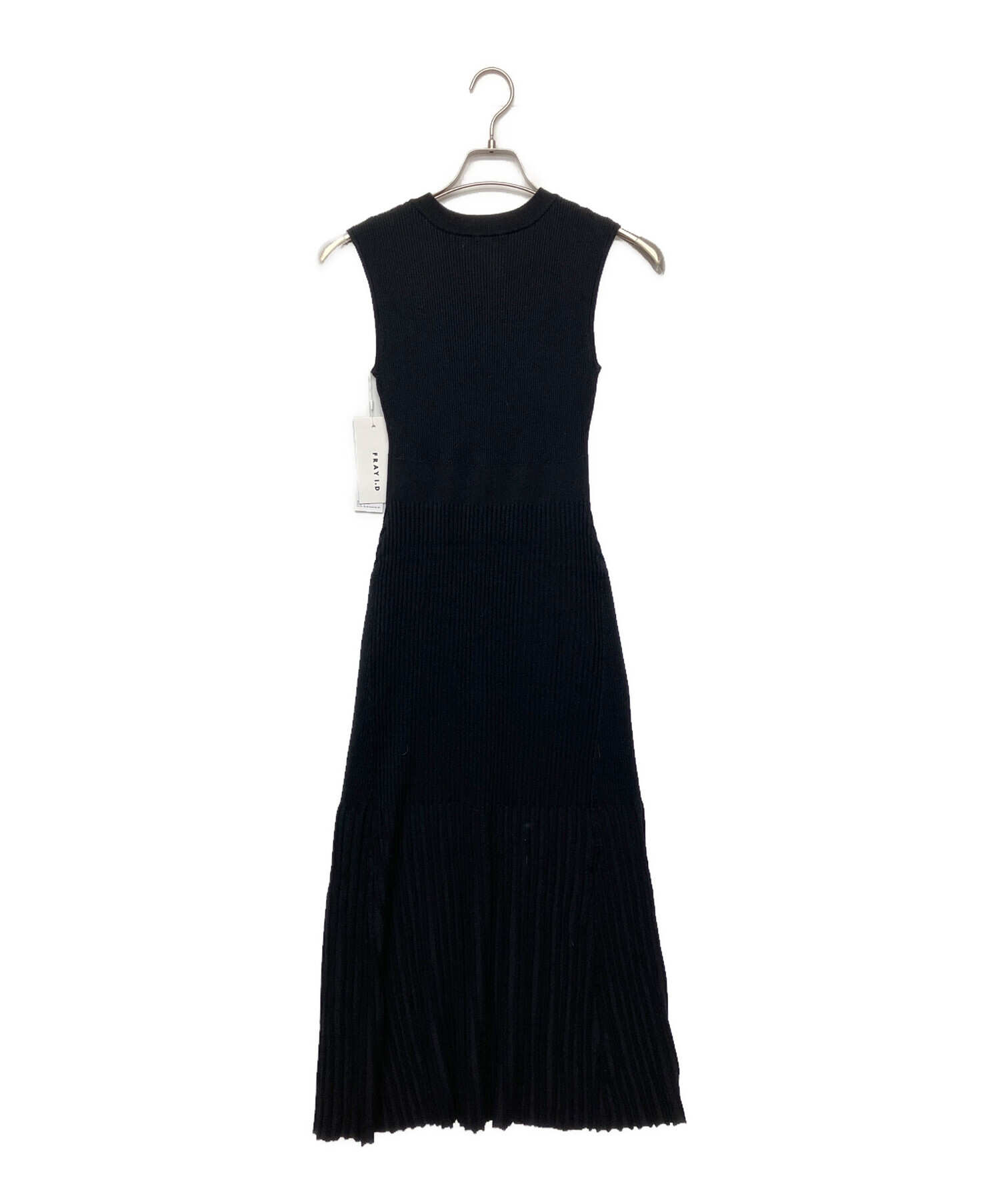 【新品未使用】  ブラックノースリーブワンピース タグ付き 中古・古着通販】FRAY ID (フレイ アイディー) ノースリーブニット