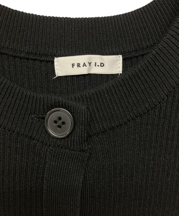 クリーニング済着用一回 FRAY I.Dスカラップ ノースリーブニット ブラック FRAY I.D - クリーニング済着用一回 FRAY I.Dスカラップ ノースリーブ