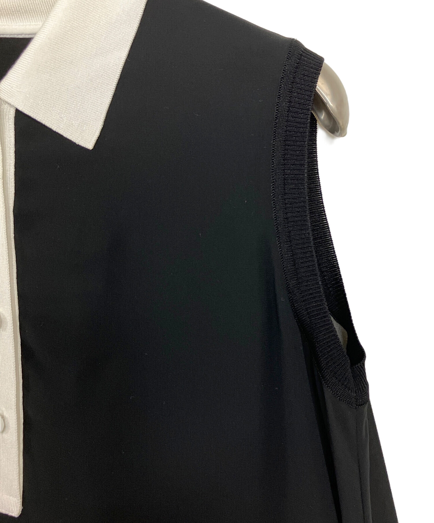 中古・古着通販】ANAYI (アナイ) ノースリーブワンピース ブラック