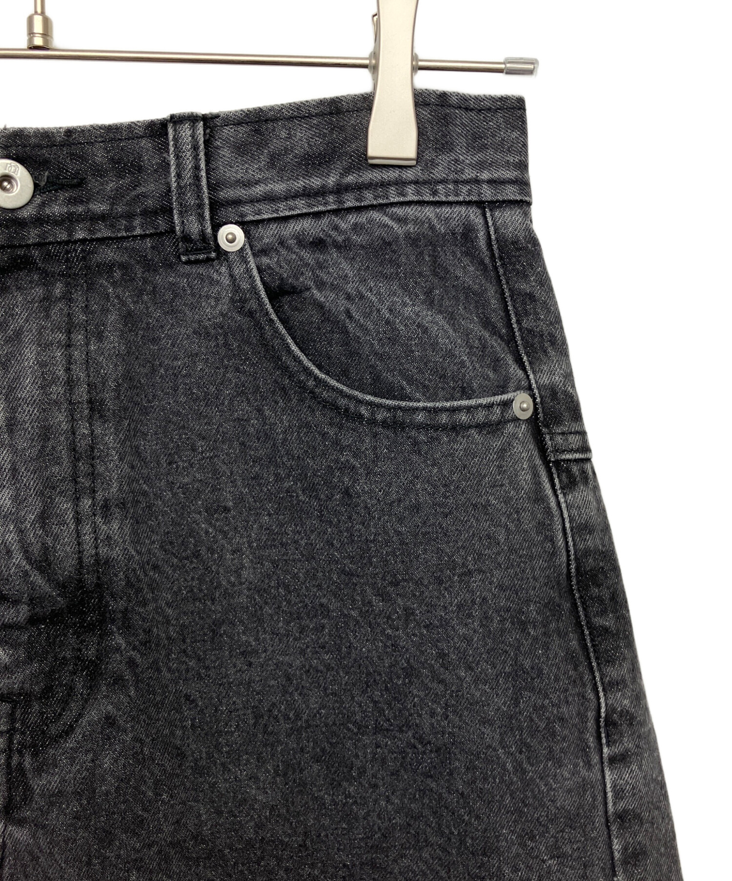 中古・古着通販】AMERI (アメリ) DENIM DOCKING COMBINE SKIRT グレー