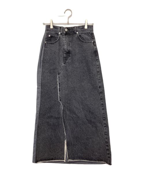 中古・古着通販】AMERI (アメリ) DENIM DOCKING COMBINE SKIRT グレー