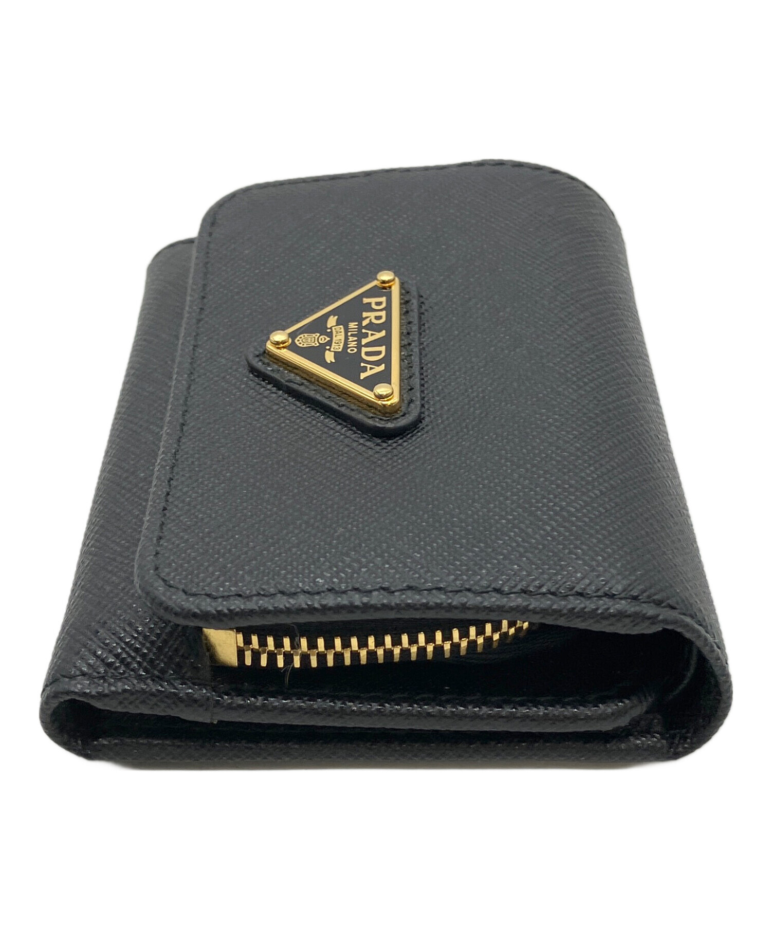 中古・古着通販】PRADA (プラダ) サフィアーノレザー 長財布 ブラック