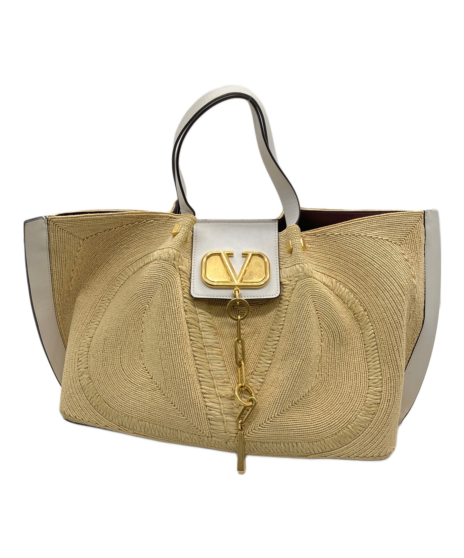 中古・古着通販】VALENTINO (ヴァレンティノ) トートバッグ ベージュ