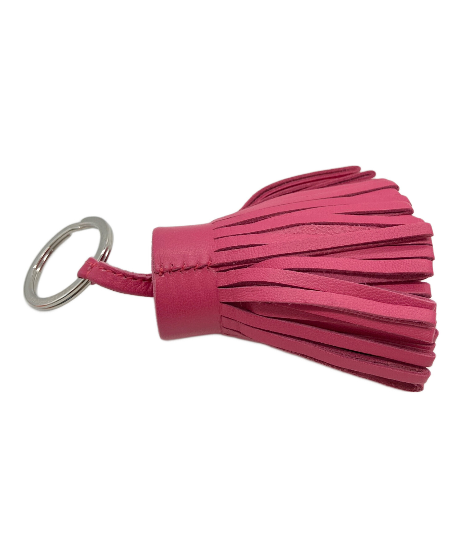 HERMES エルメス カルメン チャーム キーリングピンク✖️ボルドー 中古・古着通販】HERMES (エルメス) カルメン チャーム ショッキング