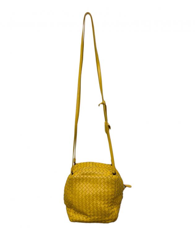 BOTTEGA VENETA イントレチャート ショルダーバッグ　黄色 中古・古着通販】BOTTEGA VENETA (ボッテガベネタ) イントレチャート