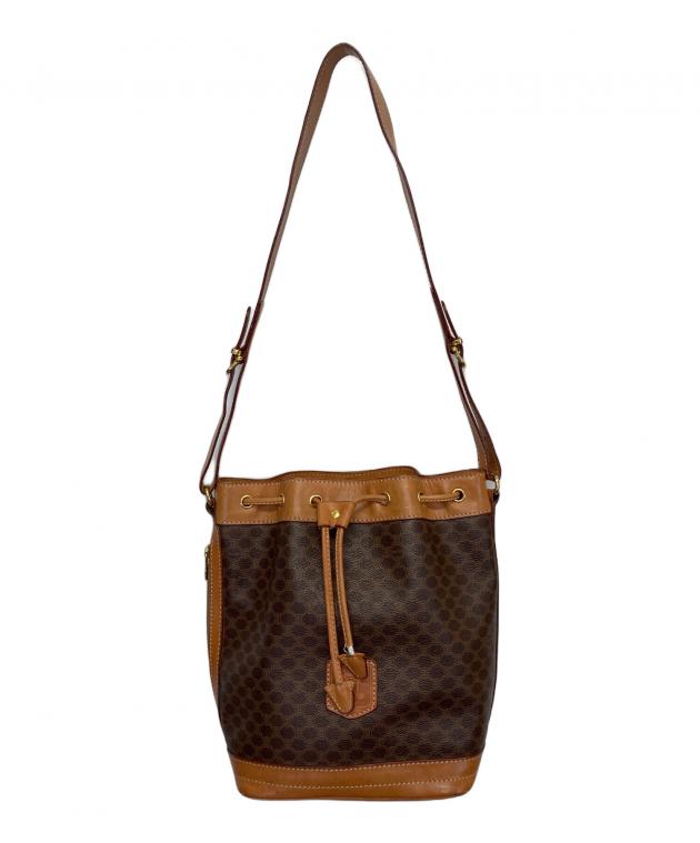 中古・古着通販】CELINE (セリーヌ) マカダム 巾着ショルダーバッグ