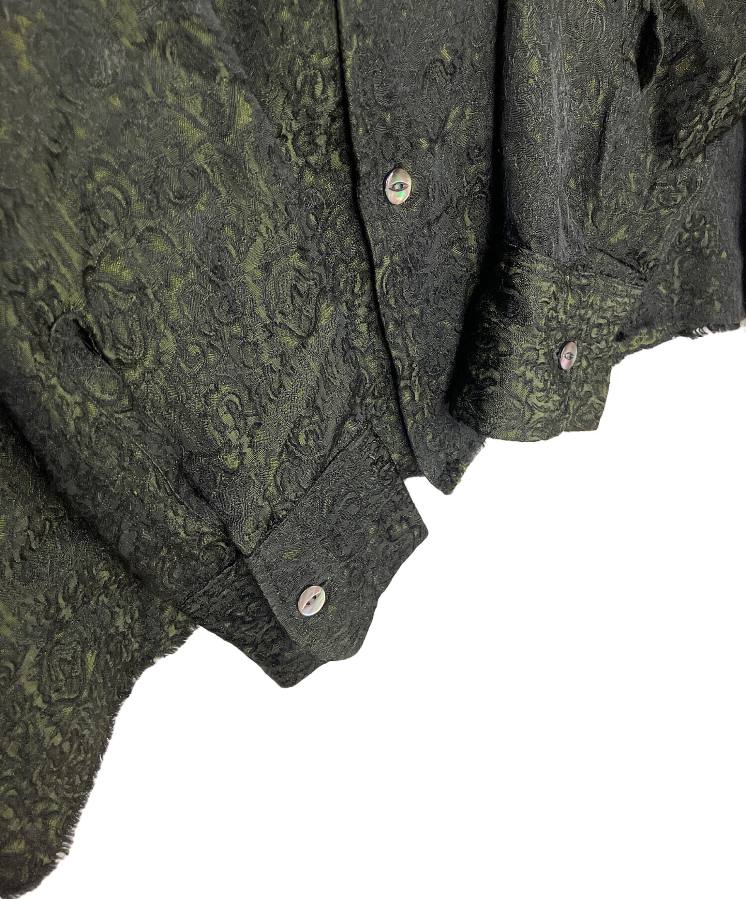 中古・古着通販】Needles (ニードルズ) 長袖シャツ グリーン サイズ:L