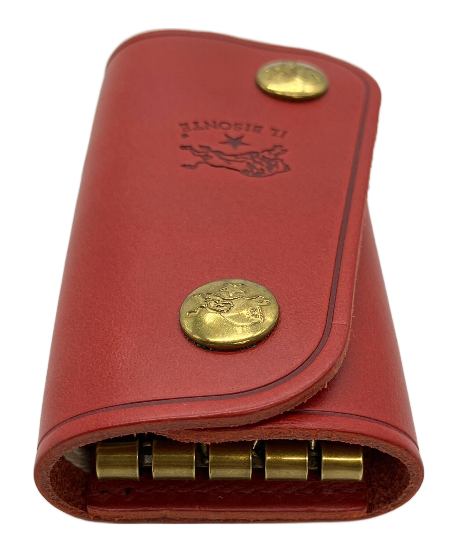 ˗ˏˋ 新品未使用 ˎˊ˗ IL BISONTE パース　赤 中古・古着通販】IL BISONTE (イル ビゾンテ) キーケース レッド