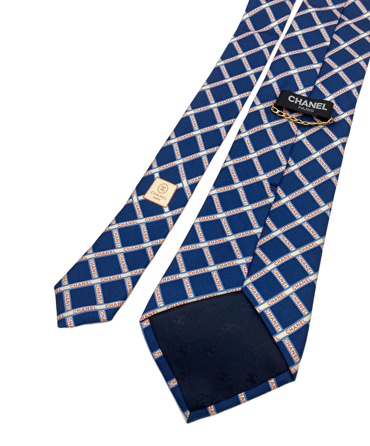 中古・古着通販】CHANEL (シャネル) ネクタイ ネイビー サイズ:FREE