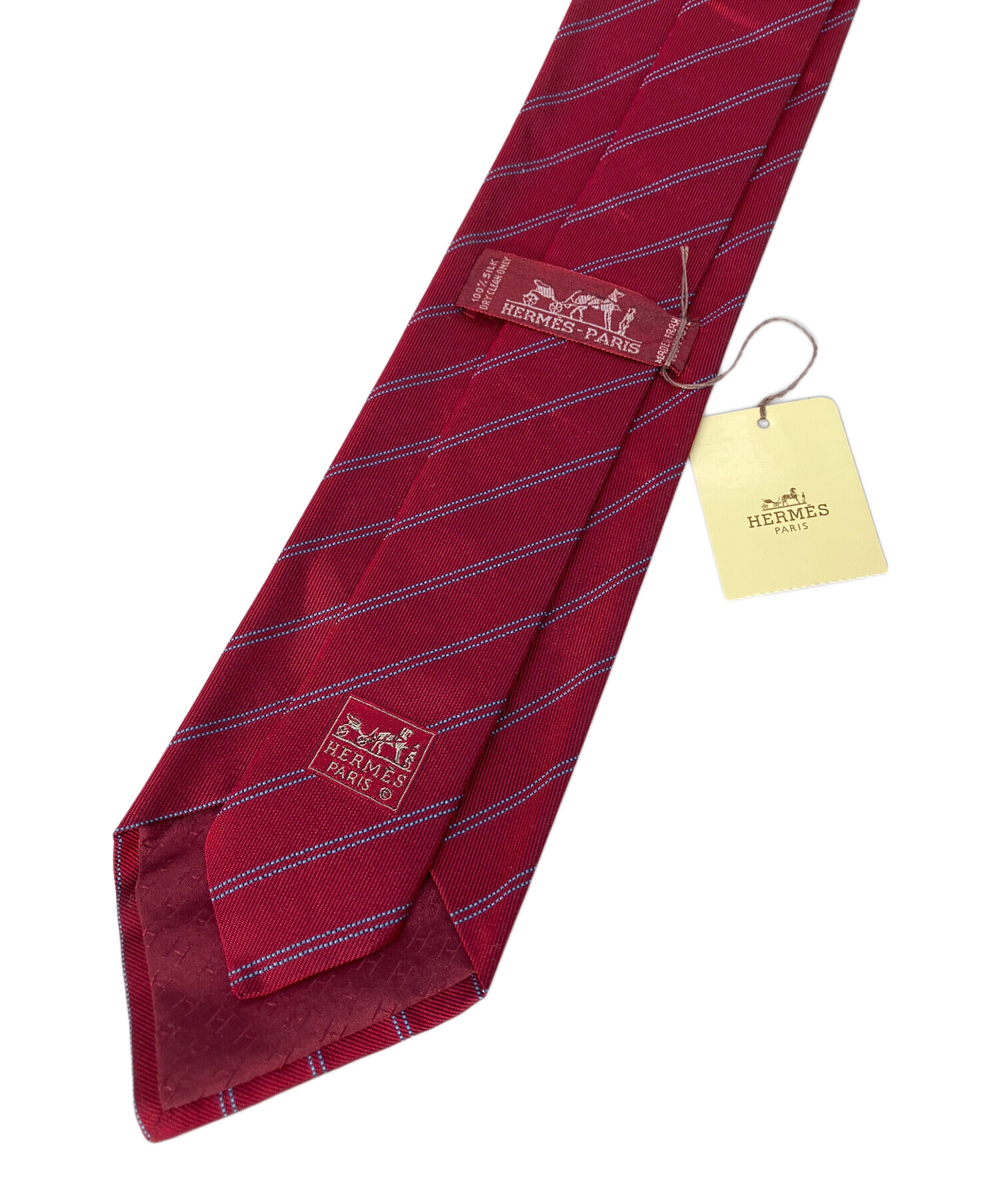 中古・古着通販】HERMES (エルメス) ネクタイ レッド サイズ:FREE 未