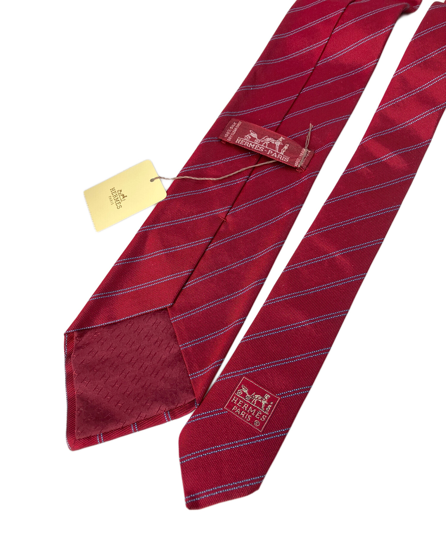 中古・古着通販】HERMES (エルメス) ネクタイ レッド サイズ:FREE 未