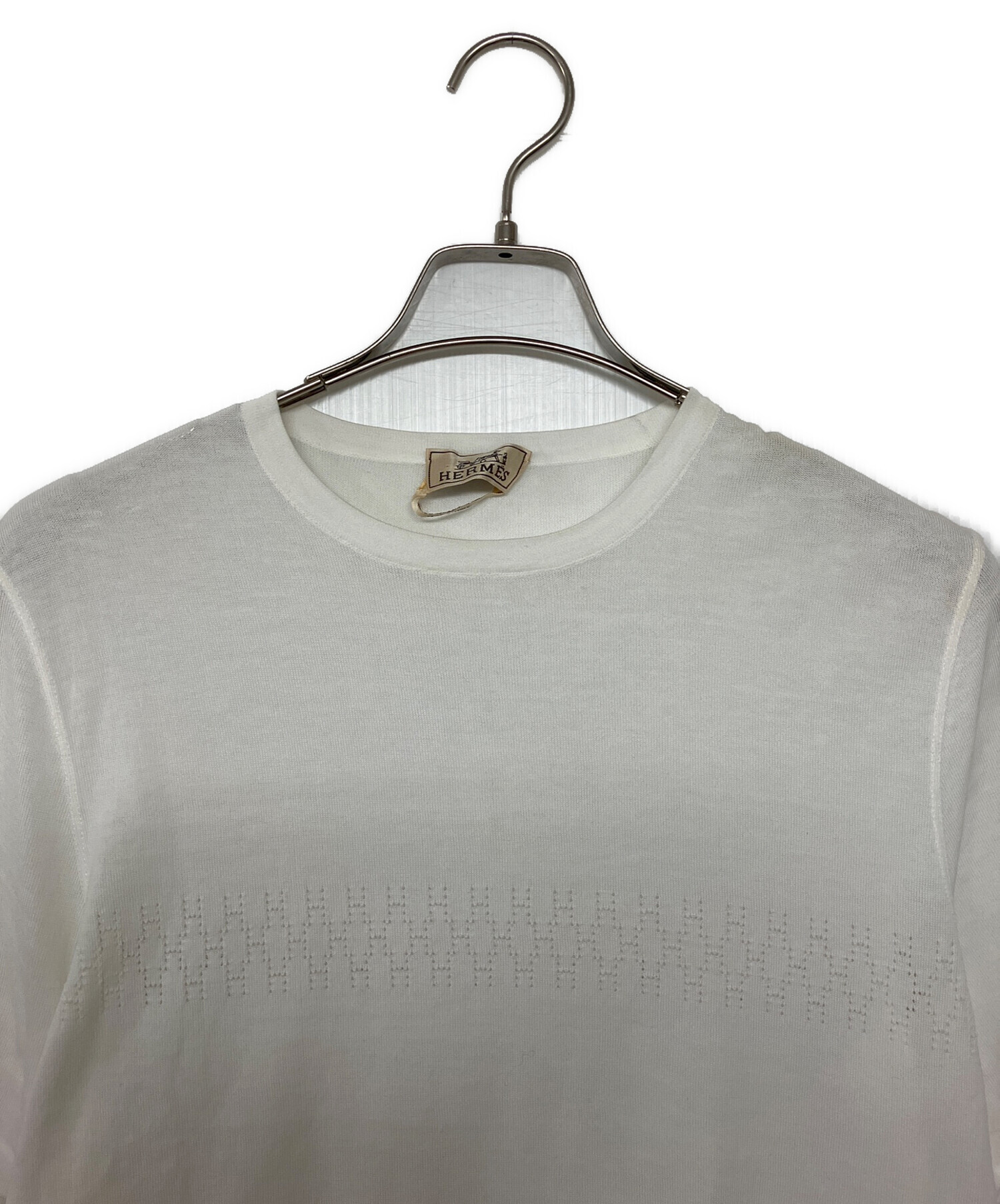 HERMES ホワイト ニットセーター ホワイト（白）系 HERMES(エルメス