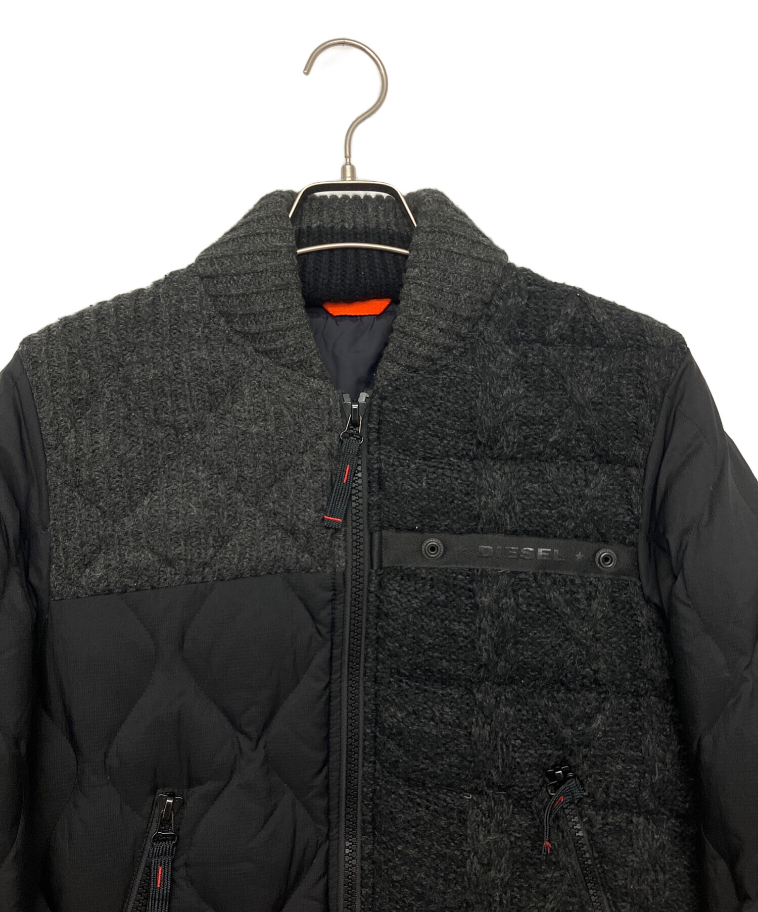 中古・古着通販】DIESEL (ディーゼル) ニット切替ダウンジャケット