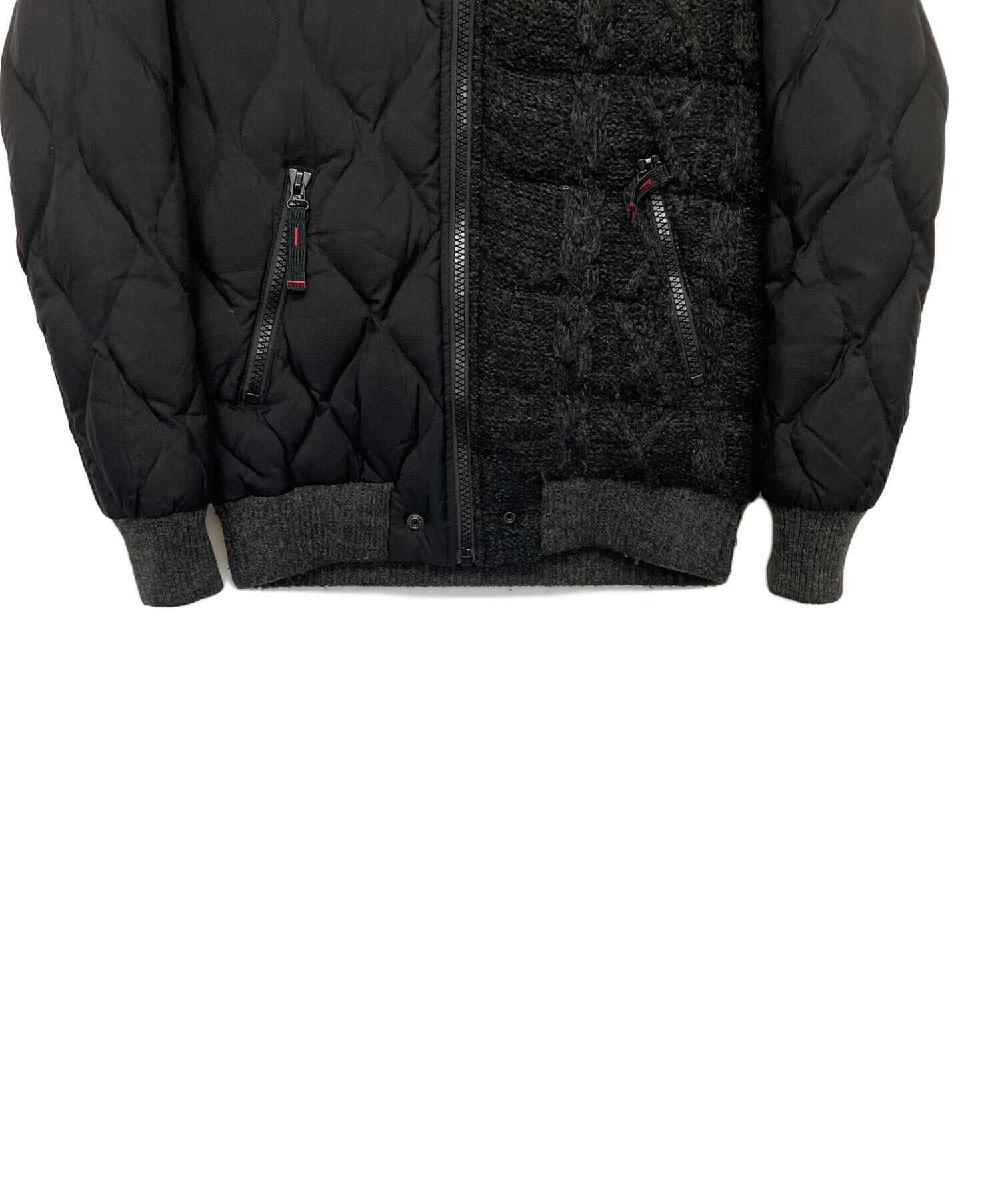 中古・古着通販】DIESEL (ディーゼル) ニット切替ダウンジャケット